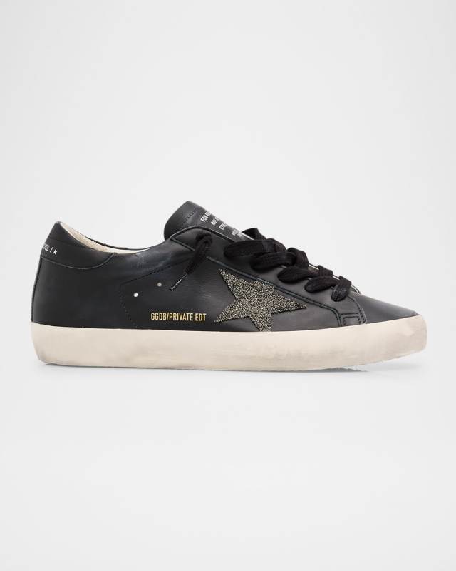 Superstar Swarovski Leather Low-Top Sneakers